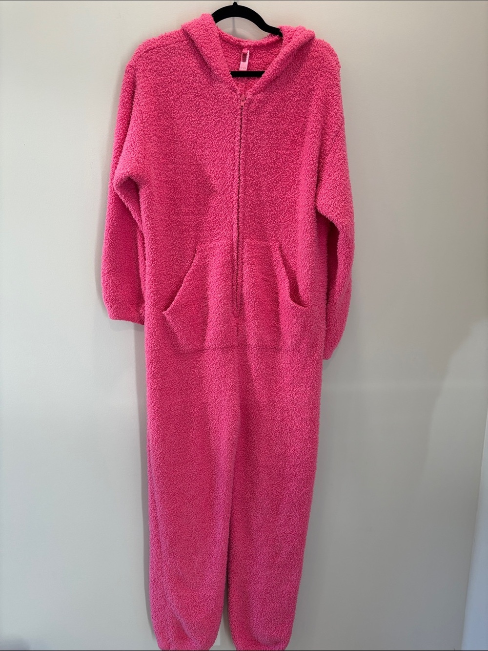 SKIMS Cozy Knit Unisex Hooded Half Zip Boucle Onesie Cotton Candy XL - Picture 2 of 10